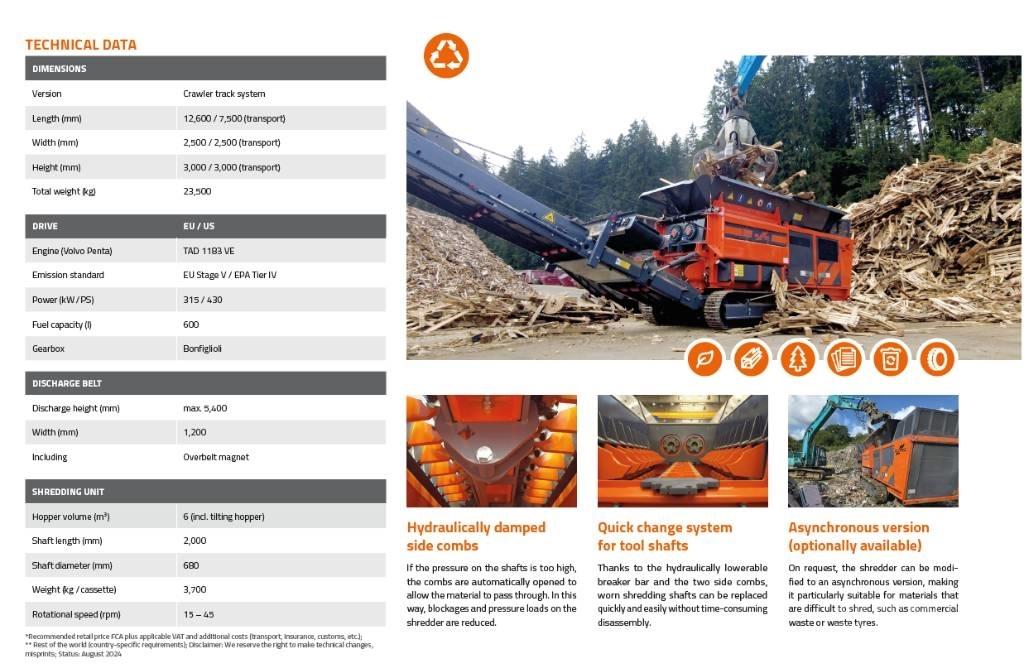 Arjes Eurec S-850 Broyeur à déchets