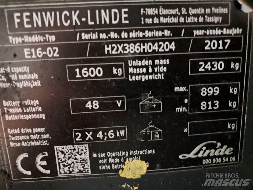 Linde E16-02 Chariots élévateurs électriques