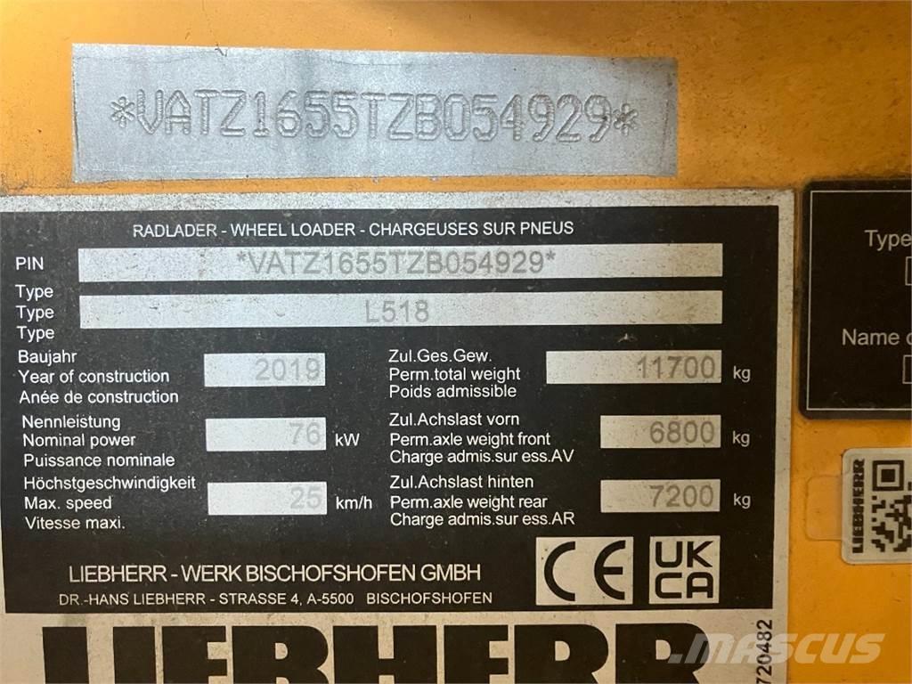 Liebherr L518 Chargeuse sur pneus