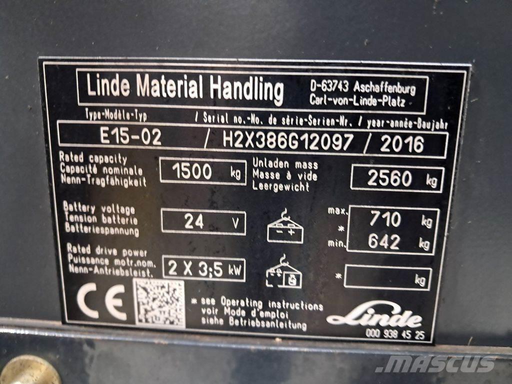 Linde E15-02 Chariots élévateurs électriques