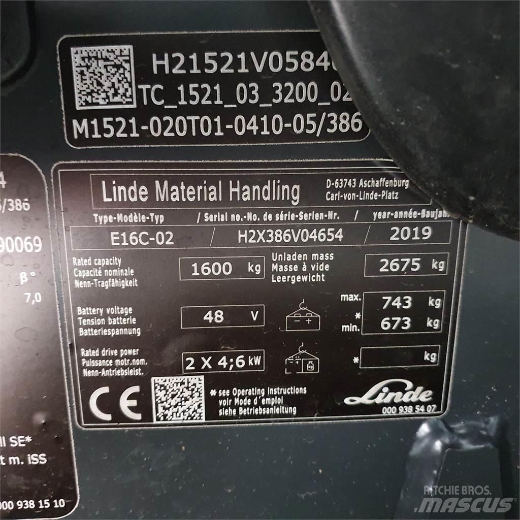 Linde E16C Chariots élévateurs électriques