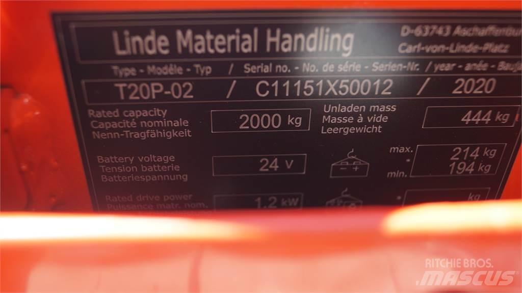 Linde T20P Transpalette accompagnant