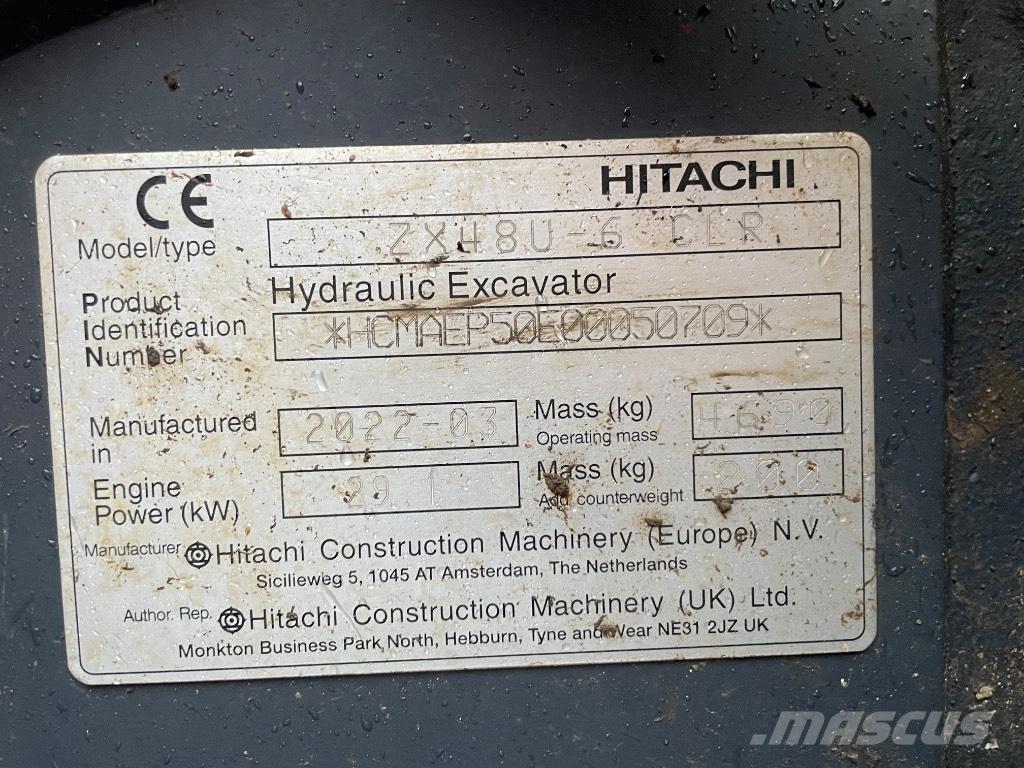 Hitachi ZX 48 U-6 Mini pelle < 7t