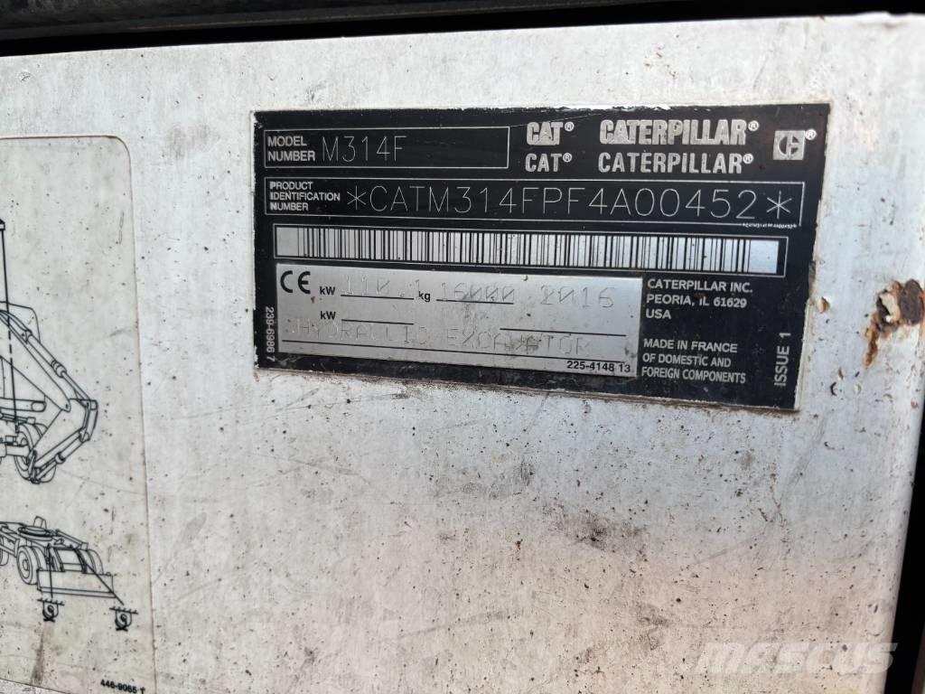 CAT m314f Pelle sur pneus