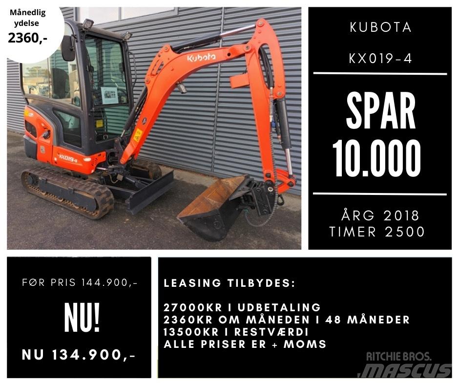 Kubota kx019-4 Mini pelle < 7t
