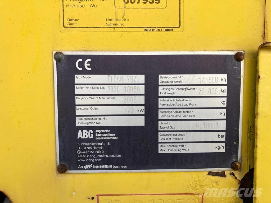 Volvo ABG 7820 Finisseur