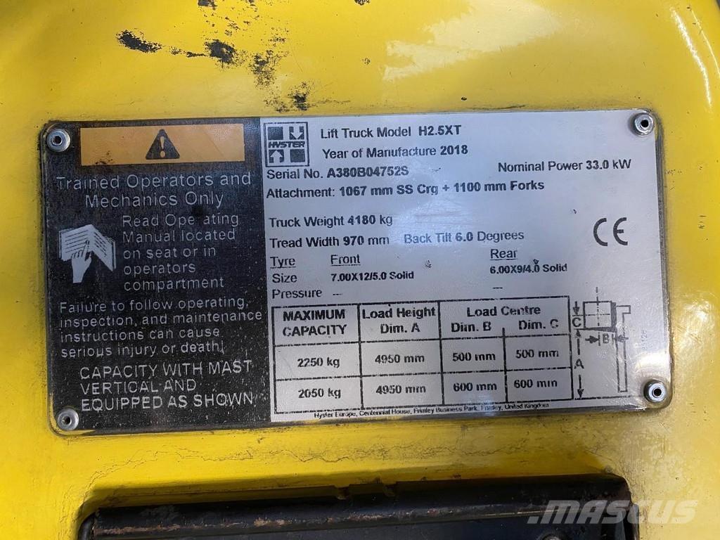 Hyster H2.5XT Chariots diesel