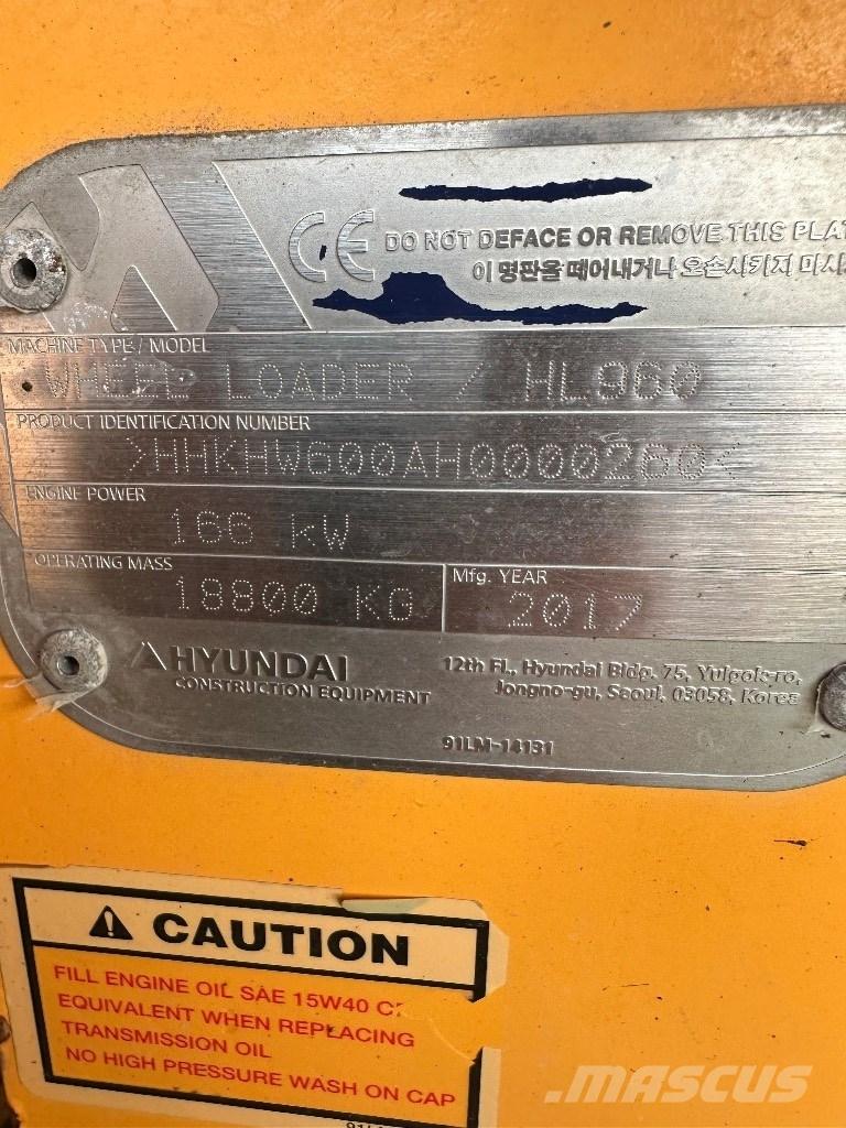 Hyundai HL 960 Chargeuse sur pneus
