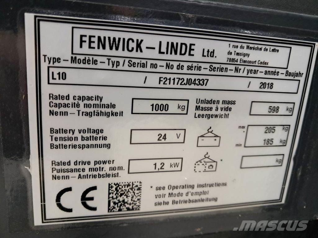 Linde L10 Gerbeur accompagnant