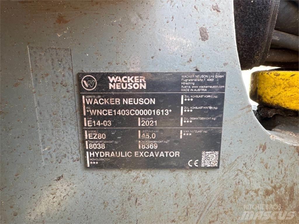 Wacker Neuson EZ80 Pelle sur chenilles