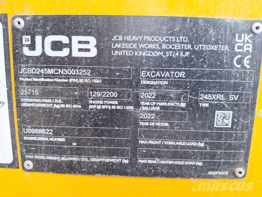 JCB 245 XR LC Pelle sur chenilles