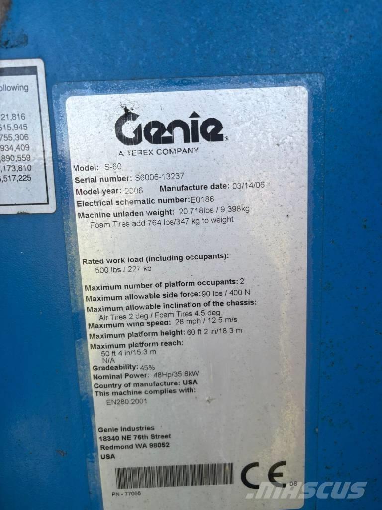 Genie S 60 Nacelles télescopiques