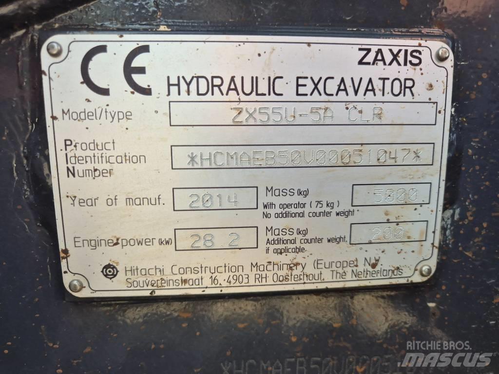 Hitachi ZX55U-5 Mini pelle < 7t