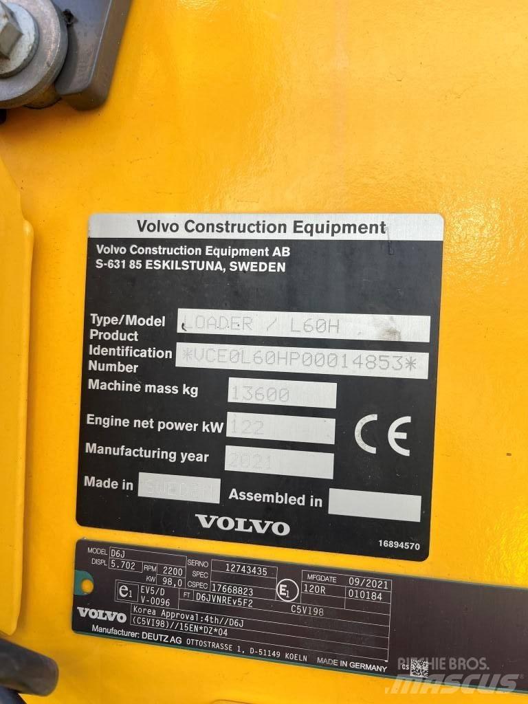 Volvo L60H Chargeuse sur pneus