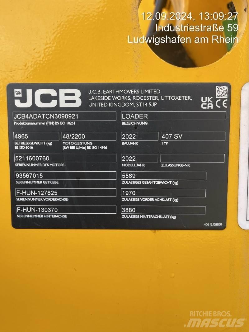 JCB 407 Chargeuse sur pneus