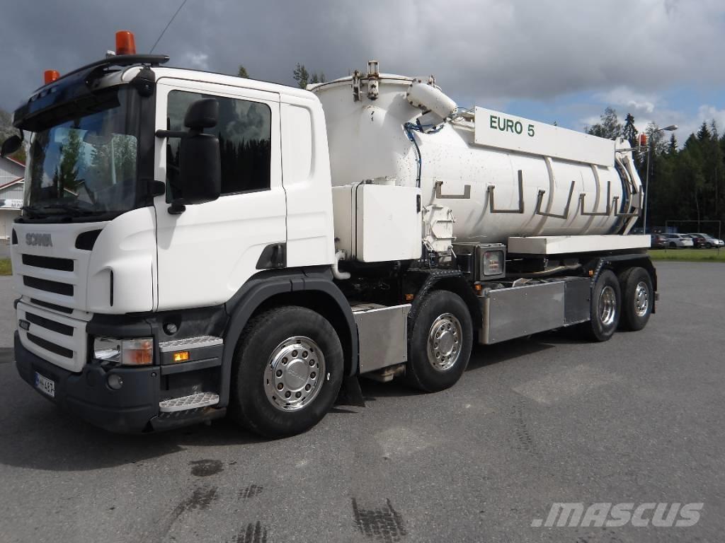 Scania P 400 LB 8x2 Camion aspirateur, Hydrocureur