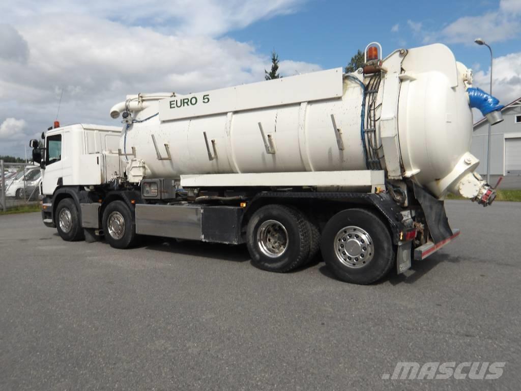Scania P 400 LB 8x2 Camion aspirateur, Hydrocureur