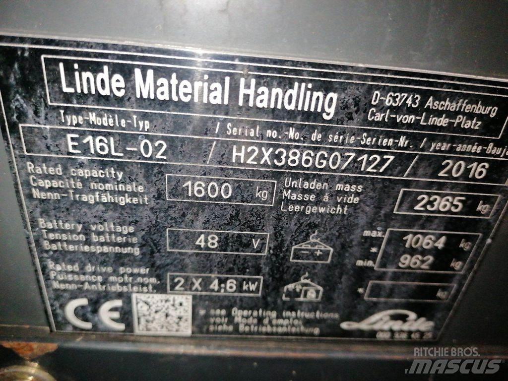 Linde E16L-02 Chariots élévateurs électriques