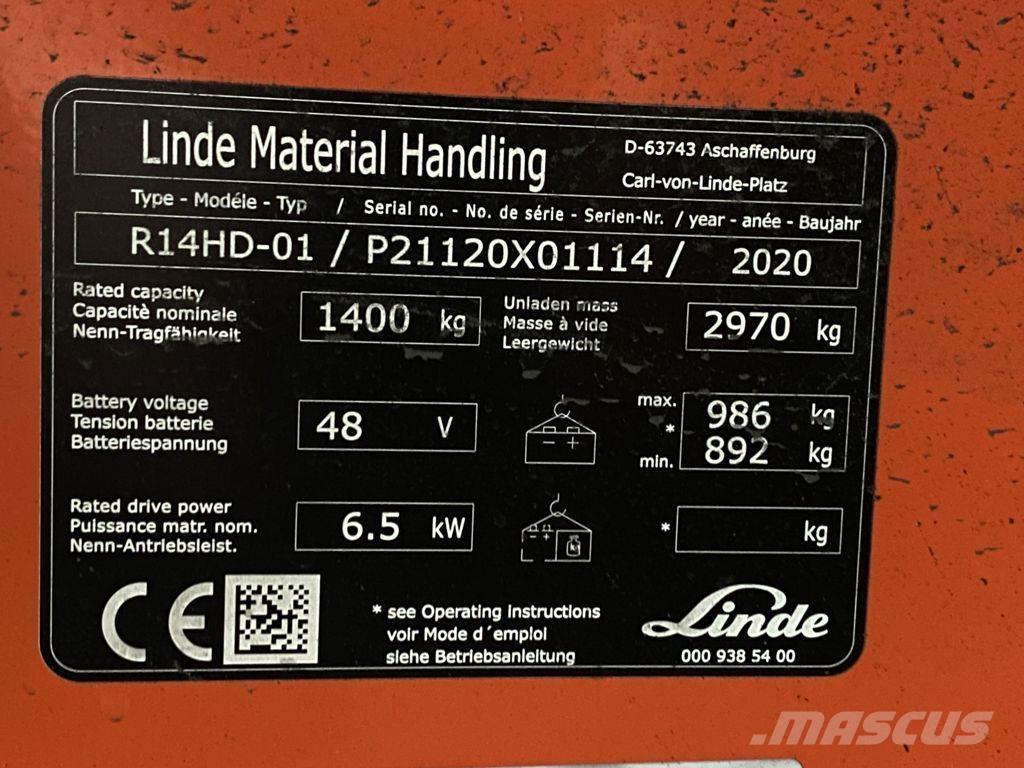 Linde R14HD-01 Chariot à mât rétractable