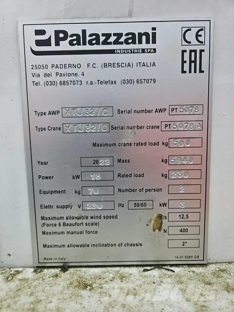 Palazzani XTJ 32C Autre nacelle élévatrice