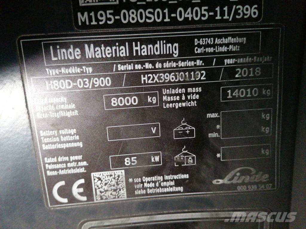 Linde H80D-03/900 Chariots diesel
