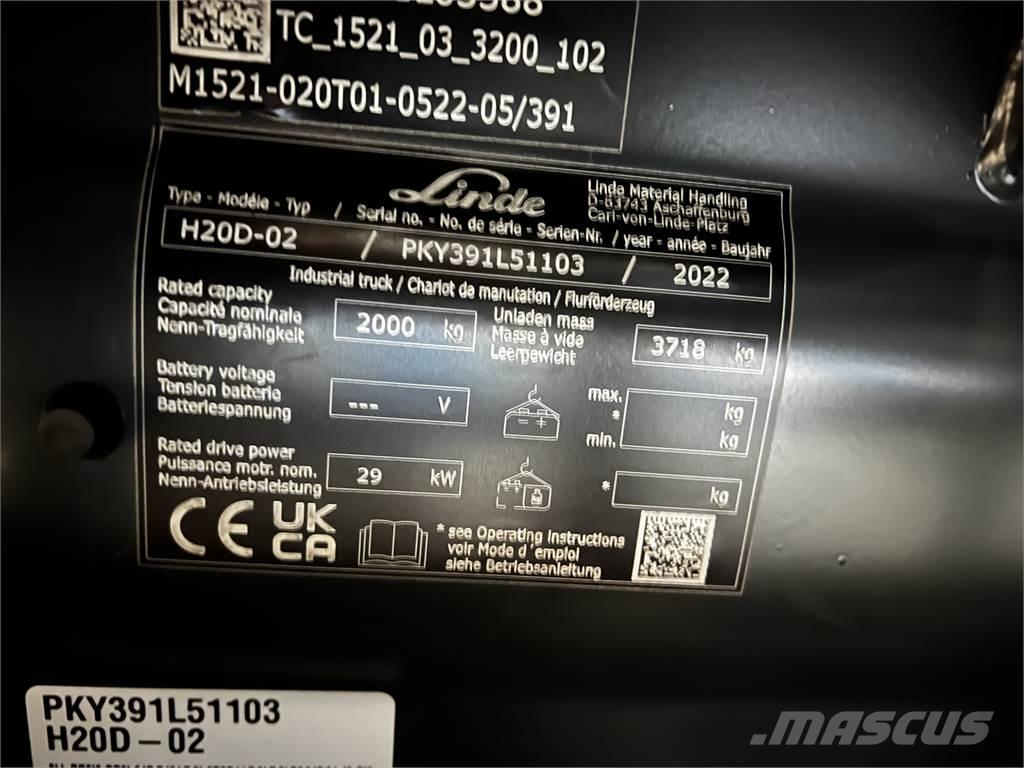 Linde H20D Chariots diesel