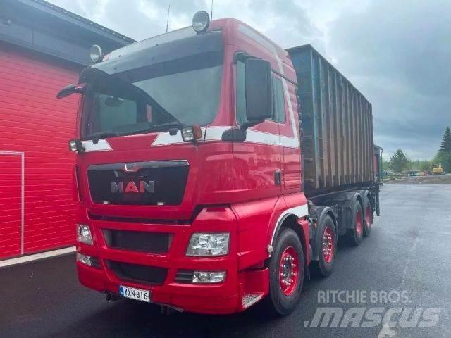 MAN TGX 35.480 Camion plateau ridelle avec grue