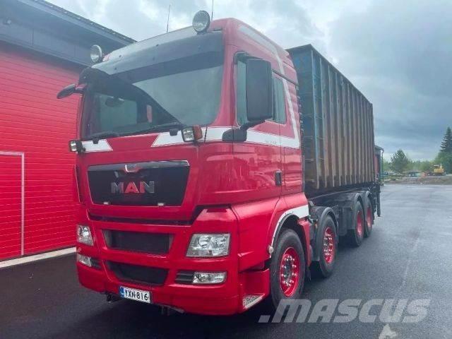MAN TGX 35.480 Camion plateau ridelle avec grue