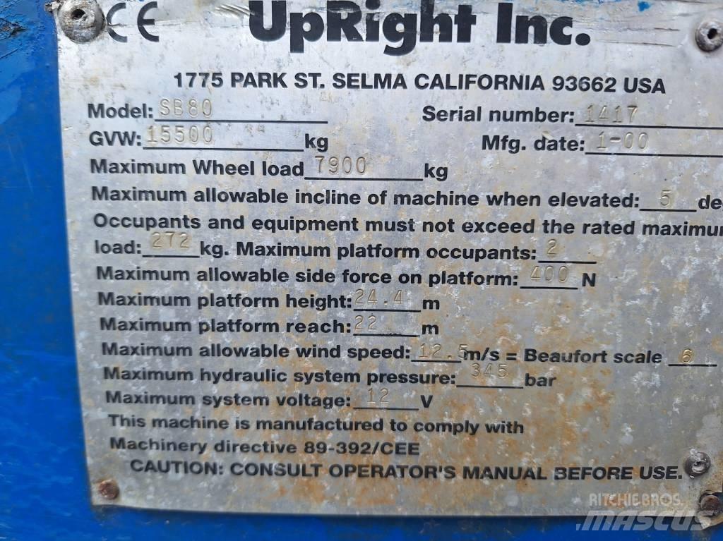 UpRight SB80 Nacelles télescopiques