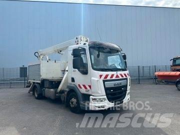 DAF LF 220 Ruthmann Camion plateau ridelle avec grue