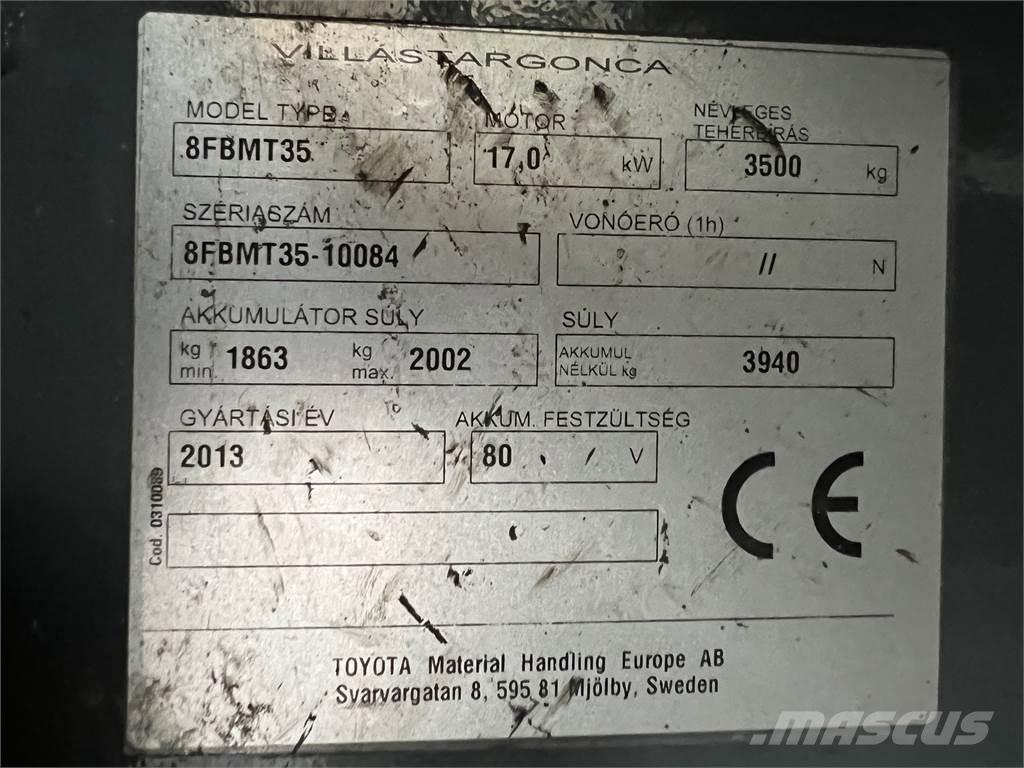 Toyota 8FBMT35 Chariots élévateurs électriques