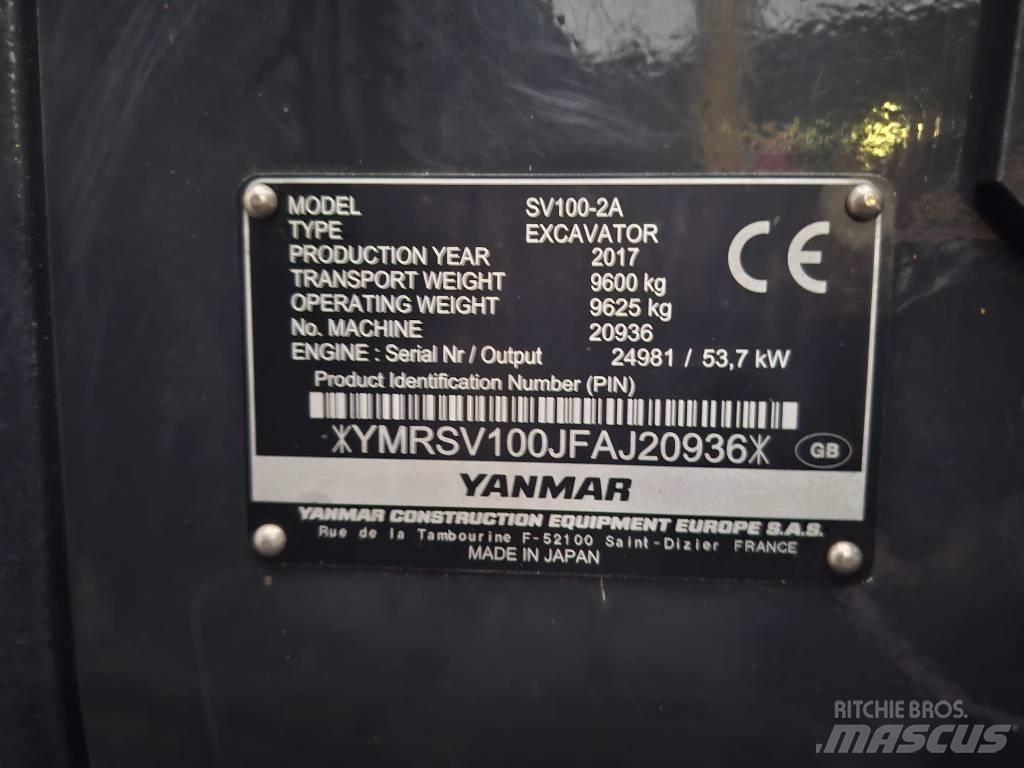 Yanmar SV 100-2A Mini pelle 7t-12t