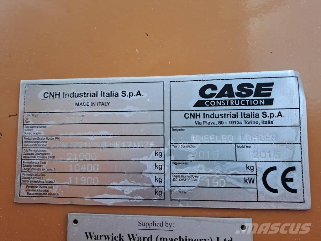 CASE 921FXR Chargeuse sur pneus