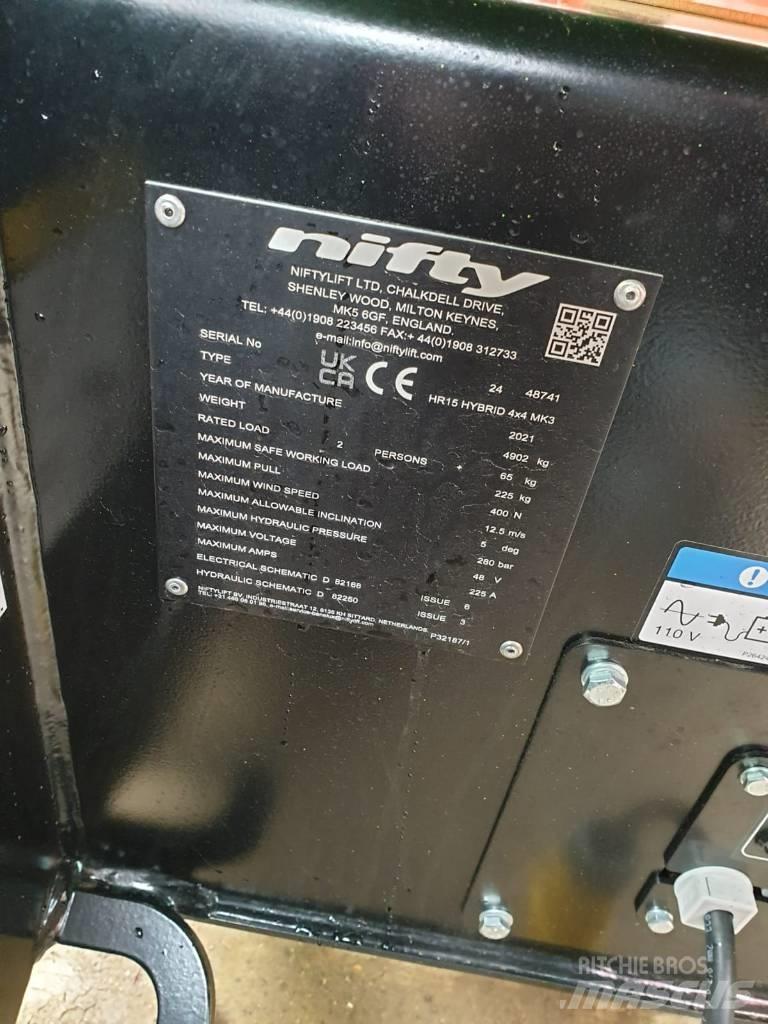 Niftylift HR15 Nacelles articulées