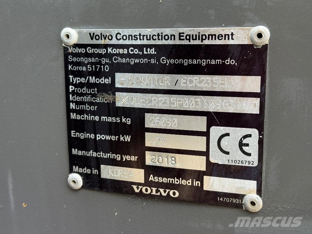 Volvo ECR 235 EL Pelle sur chenilles