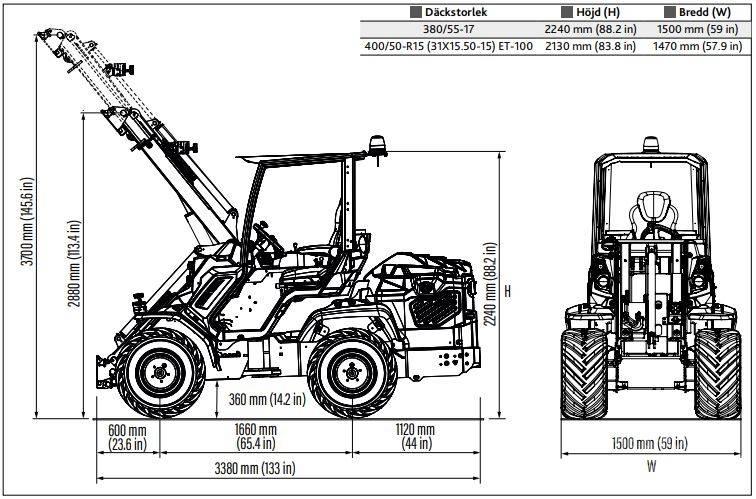 Multione 11.9 K Chariot télescopique