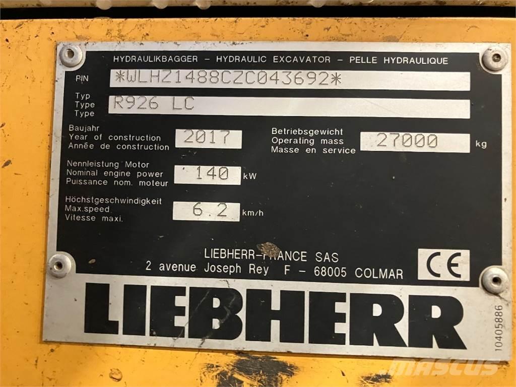 Liebherr R926 Pelle sur chenilles
