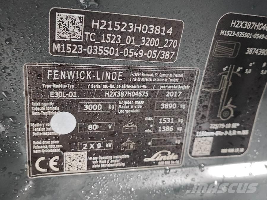 Linde E30L-01 Chariots élévateurs électriques