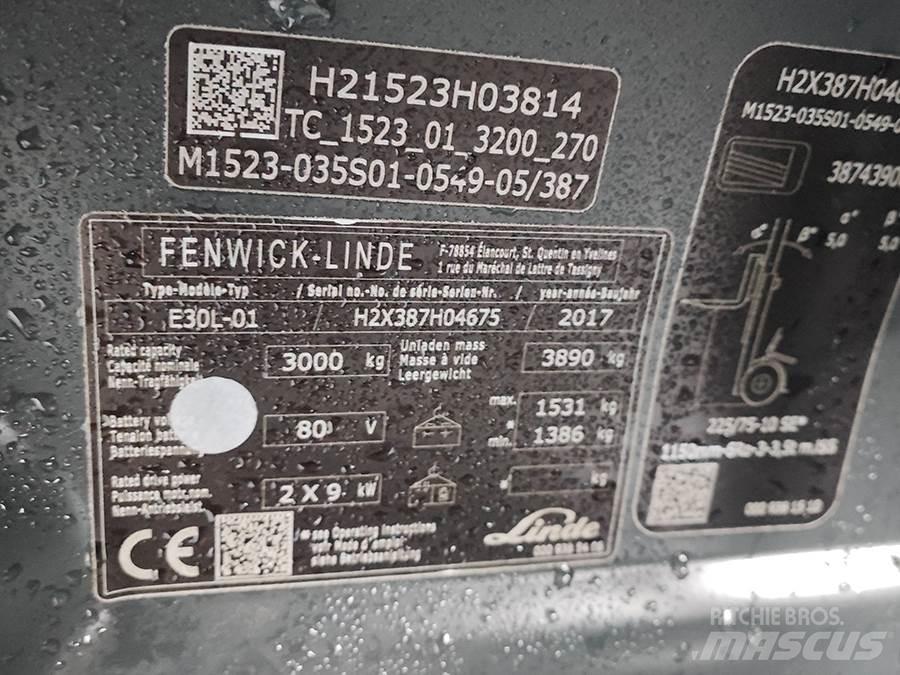 Linde E30L-01 Chariots élévateurs électriques
