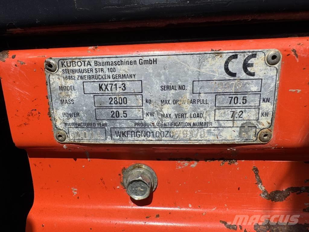 Kubota KX 71-3 Mini pelle < 7t
