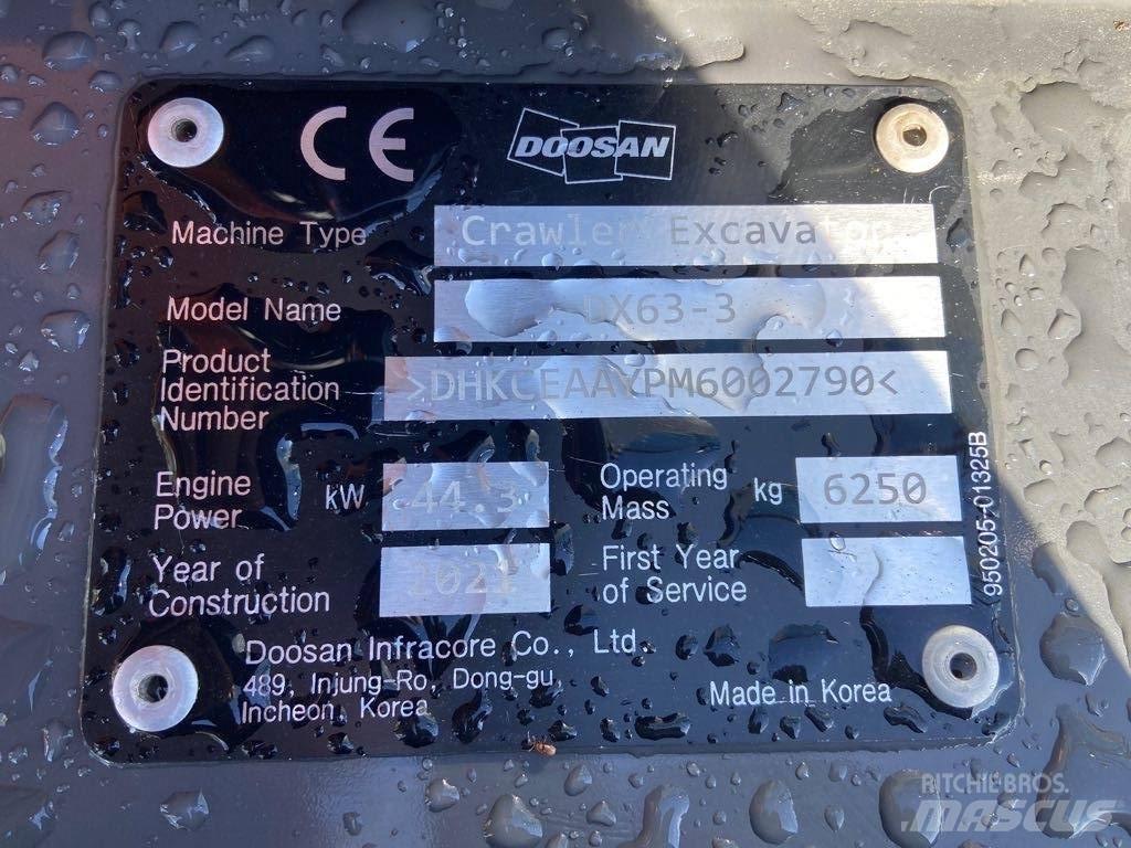 Doosan DX63-3 Pelle sur chenilles