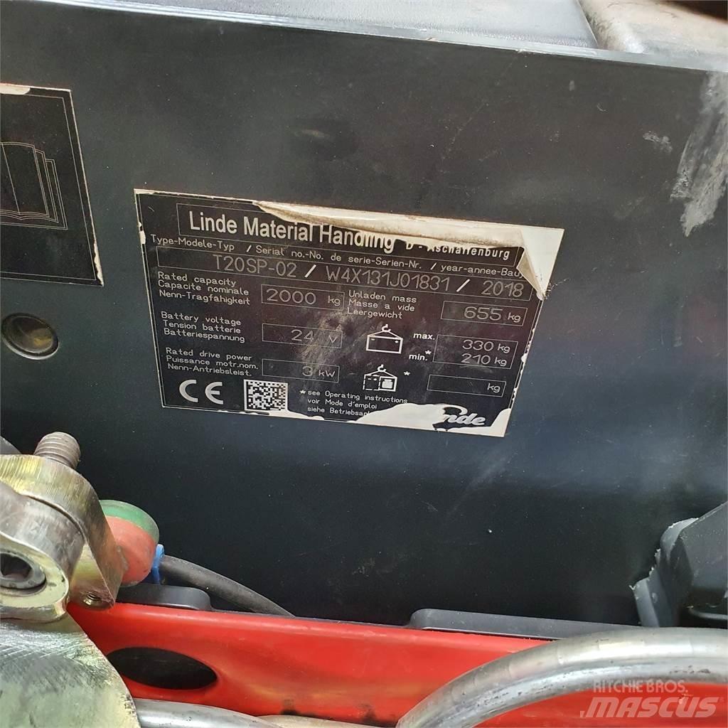 Linde T20SP-lang Transpalette accompagnant