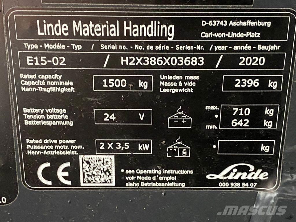 Linde E15-02 Chariots élévateurs électriques