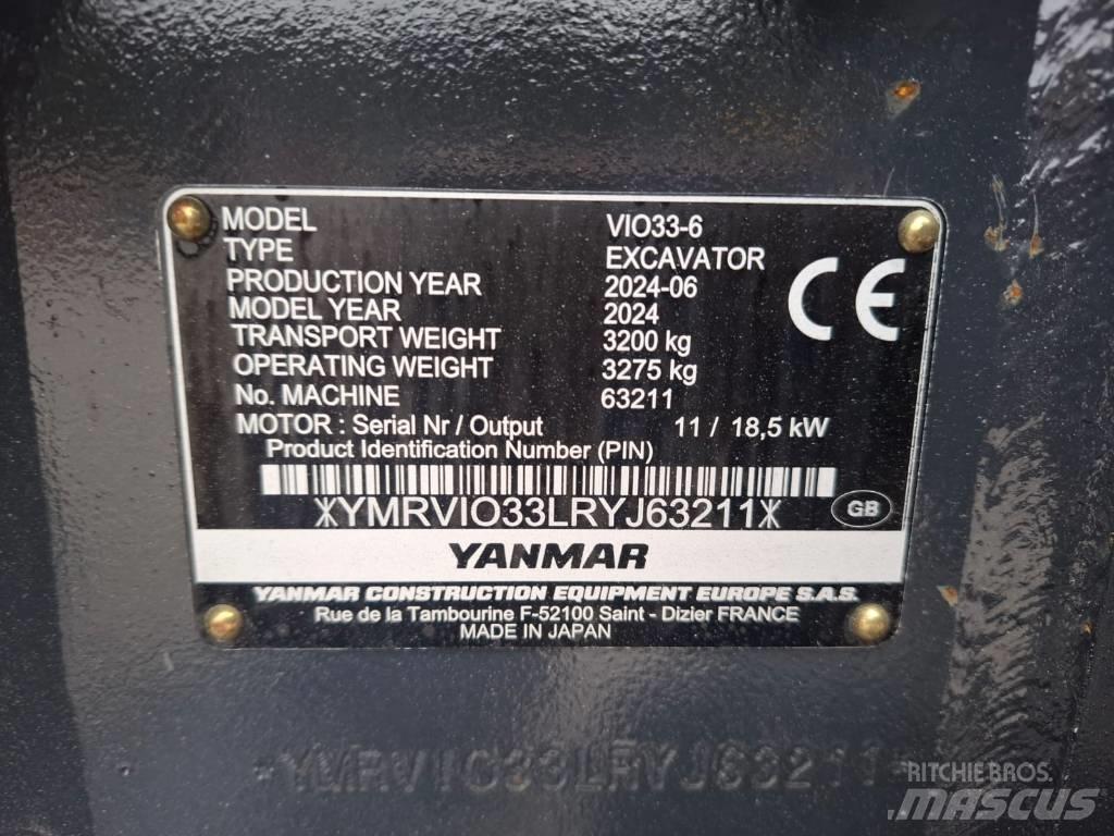 Yanmar Vio 33-6 Mini pelle < 7t