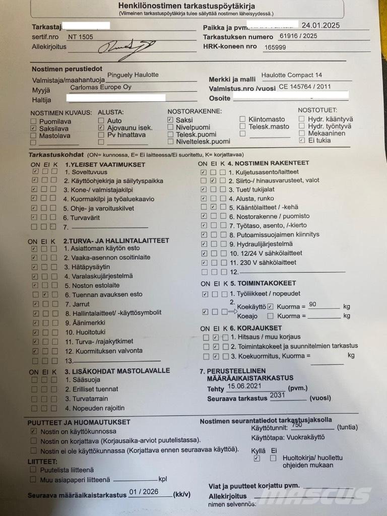 Haulotte Compact 14 Nacelle ciseaux