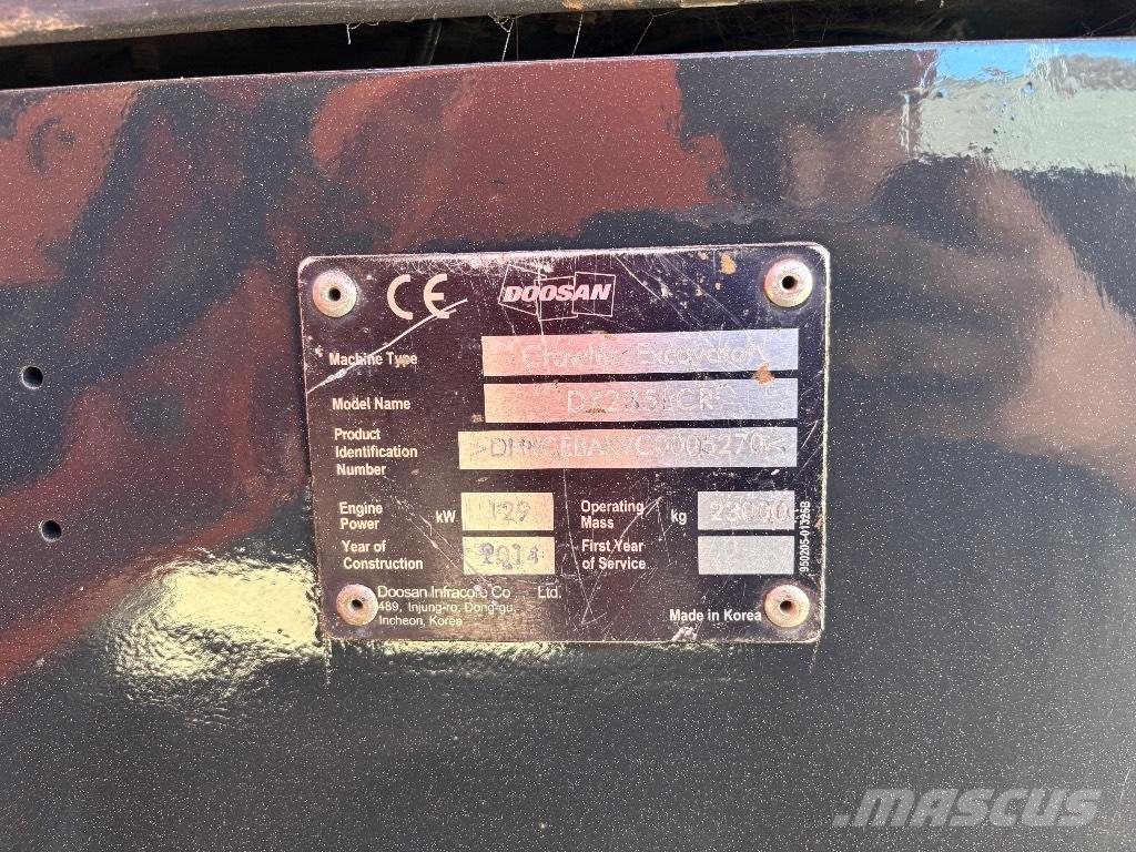 Doosan DX 235 LCR Pelle sur chenilles