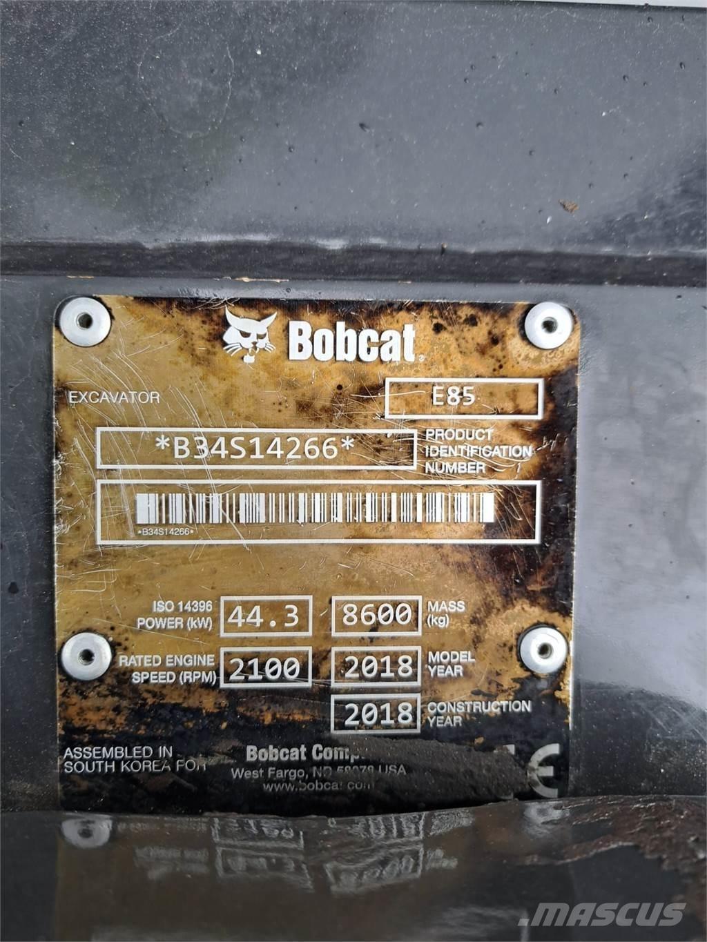 Bobcat E85 Mini pelle < 7t