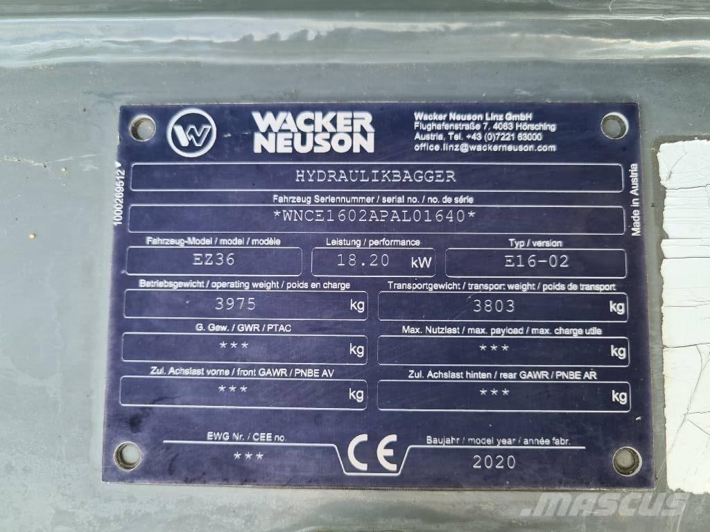 Wacker Neuson EZ36 Pelle sur chenilles