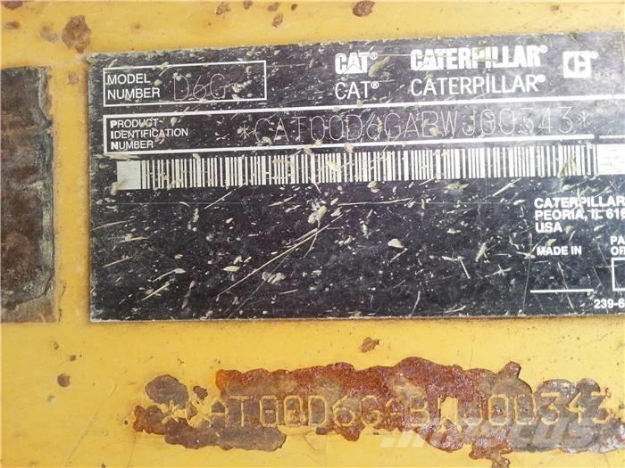 CAT D 6 G Bouteurs sur chenilles
