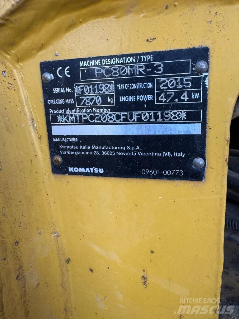 Komatsu PC 80 MR-3 Mini pelle 7t-12t